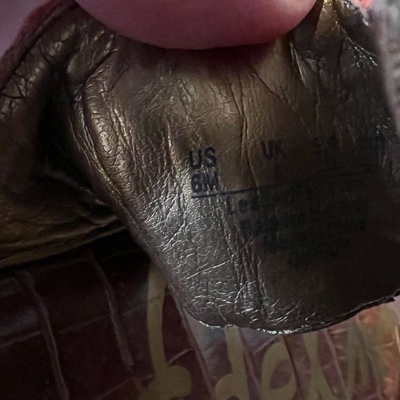 Womens Sam Edelman Gideon Brown Beaded Suede Leather Sandals Shoes Size 6 M GUC - Picture 6 of 6